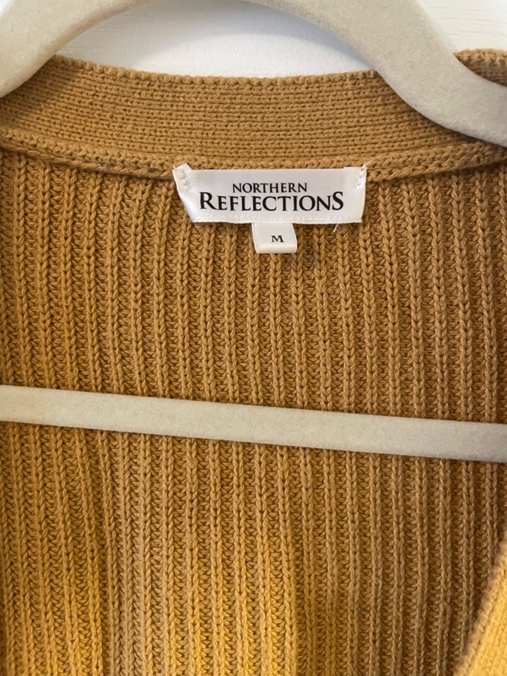 Cotton Ribbed Button-Front Cardigan Sweater - Picture 2 of 4
